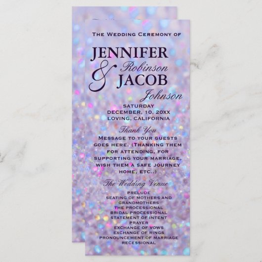 Programme Lumières Lavender Pastel Bokeh (Devant / Derrière)