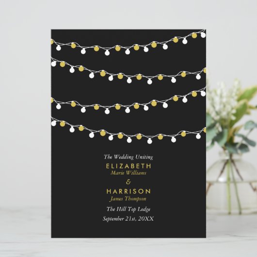 Programme Lumières Modernes à Fil, Mariage Blanc & Or (Debout devant)