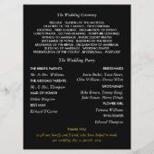 Programme Lumières Modernes de Mariage Blanches et Dorées (Dos)