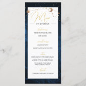 Programme Lune Stars Ciel Céleste Moderne Mariage élégant (Devant)