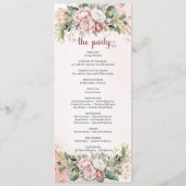Programme Luxury Dusty Pink Floral Greenery Wedding Program (Dos)