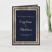 Programme Luxury stylish modern navy blue gold Program (Devant)