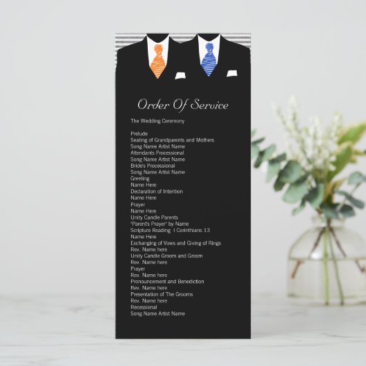 Programme M. et M. Blue / Orange Gay Mariage (Debout devant)