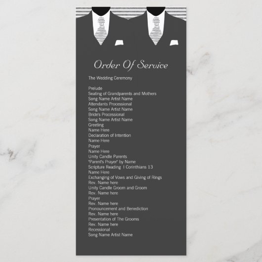 Programme M. et M. Suit et Cravate Grey Service Order (Devant)