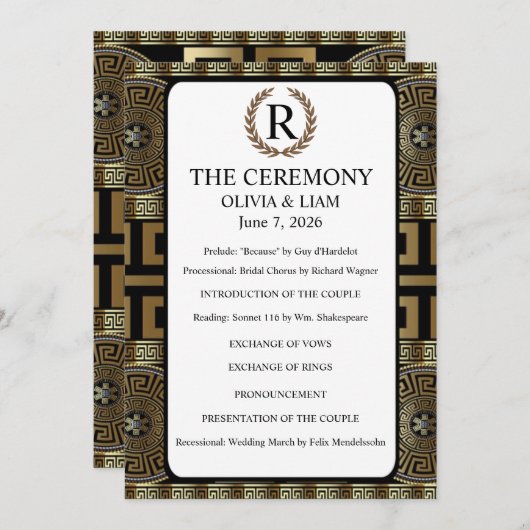 Programme M. et Mme Formel Classique Grec Ankh (Devant / Derrière)