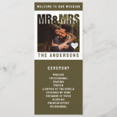 Programme M. & Mme Mariage de coeur du bloc photo (Devant)