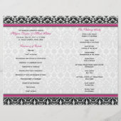 Programme Magenta Pink Black Mariage damassé (Dos)