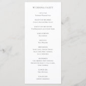 Programme Magnolia Rose Floral Élégant Mariage (Dos)