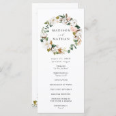 Programme Magnolias aquarelles | Cérémonie Mariage (Devant / Derrière)