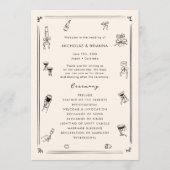 Programme Main tirée Quirky Black & White Vieux Mariage arge (Devant)