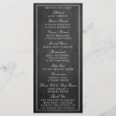 Programme Manger, boire et être marié Chalkboard Mariage (Dos)