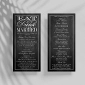Programme Manger, boire et être marié Chalkboard Mariage
