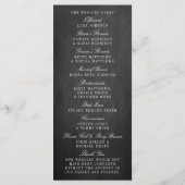 Programme Manger, boire et être marié Chalkboard Mariage (Dos)