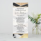 Programme Marbre blanc Parties scintillant doré moderne géom (Debout devant)