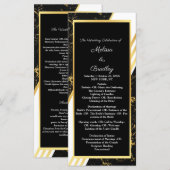 Programme Marbre doré bandes typographie noir (Devant / Derrière)