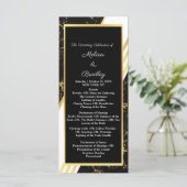 Programme Marbre doré bandes typographie noir (Debout devant)