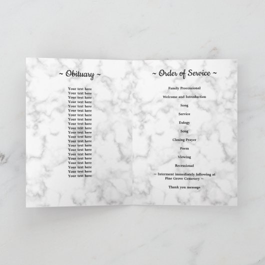 Programme Marbre moderne 5 Photo Collage funéraire commémora (Intérieur)