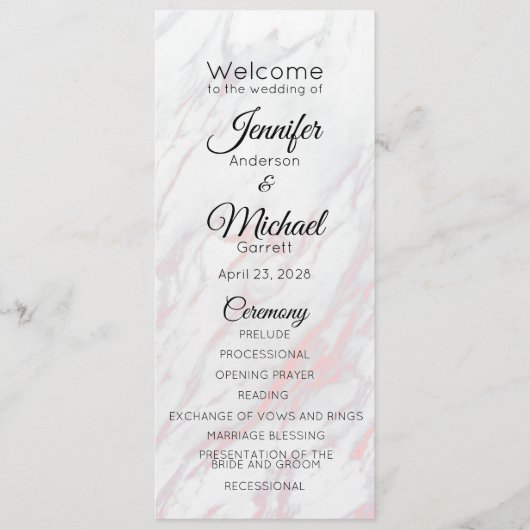 Programme Marbre rose et gris moderne (Devant)