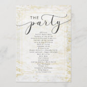 Programme Marbres modernes en blanc avec cérémonie Mariage o (Dos)