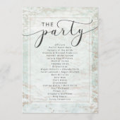 Programme Marbres modernes en Mint Rose Gold Mariage cérémon (Dos)