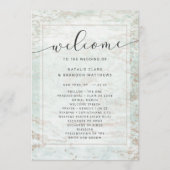 Programme Marbres modernes en Mint Rose Gold Mariage cérémon (Devant)