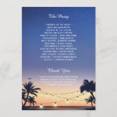Programme Mariage à cordes Sunset Palm Beach (Dos)