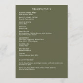 Programme Mariage à la frontière florale rustique classique (Dos)