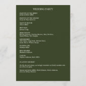 Programme Mariage à la frontière florale rustique classique (Dos)