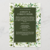 Programme Mariage à la frontière florale rustique classique (Devant)