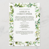 Programme Mariage à la frontière florale rustique classique (Devant)