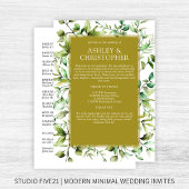 Programme Mariage à la frontière florale rustique classique