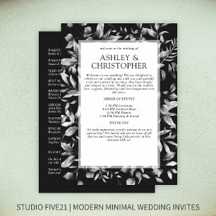 Programme Mariage à la frontière florale rustique classique
