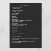 Programme Mariage à la frontière florale rustique classique (Dos)