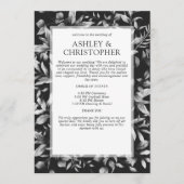 Programme Mariage à la frontière florale rustique classique (Devant)