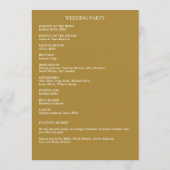 Programme Mariage à la frontière florale rustique classique (Dos)