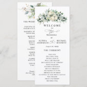 Programme Mariage à la verdure Eucalyptus (Devant / Derrière)