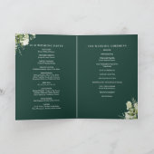 Programme Mariage à la verdure florale verte émeraude (Intérieur)