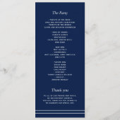 Programme Mariage à l'ancre blanche de la marine (Dos)