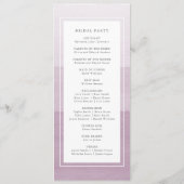 Programme Mariage à l'aquarelle violette (Dos)