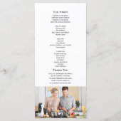 Programme Mariage à l'écriture moderne minimale (Dos)