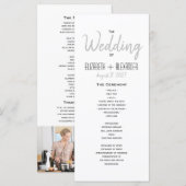 Programme Mariage à l'écriture moderne minimale (Devant / Derrière)