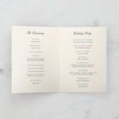 Programme Mariage à rayures fines Navy & Cream Classic Scrip (Intérieur)