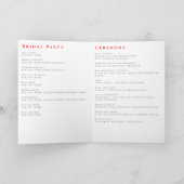 Programme Mariage à thème Red Cherry Blossom (Intérieur)