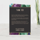 Programme Mariage Aquarelle Agate Paon (Dos)