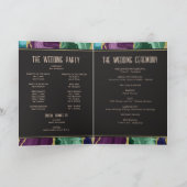 Programme Mariage Aquarelle Agate Paon (Intérieur)