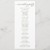 Programme Mariage Aquarelle Botanique Élégante Végétation (Dos)