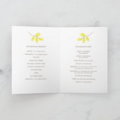 Programme Mariage aquarelle jaune saule catkins plié (Intérieur)