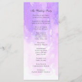 Programme Mariage aquarelle violet. Élégant lilas violet (Dos)