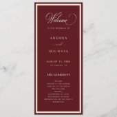 Programme Mariage Argent Vieilli Bourgogne Argent Et Or (Devant)
