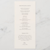 Programme Mariage Art Nouveau Floral Bourgogne (Dos)